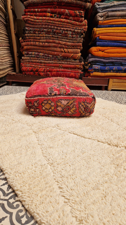 Vintage Moroccan Wool Poufs